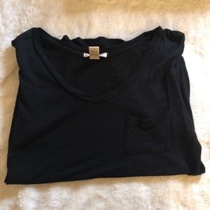 Plain black t-shirt with pocket